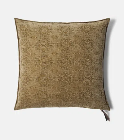 Maison De Vacances Cotton-blend Jacquard Cushion In Red