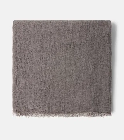 Maison De Vacances Linen Crêpe Throw In Gray