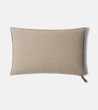 Maison De Vacances Linen Cushion In Sand