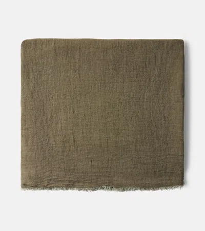 Maison De Vacances Linen Throw In Brown