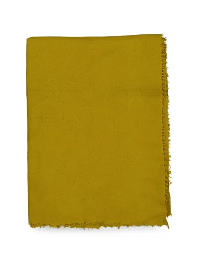 Maison De Vacances Vice Versa Hand-knitted Cashmere Throw In Yellow