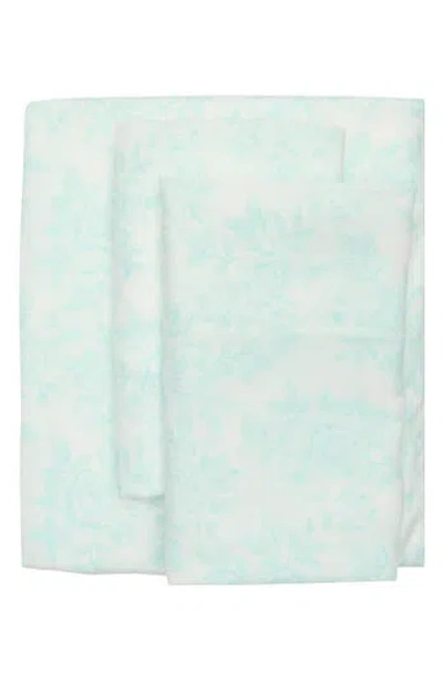 Maison Des Fleurs Floral Microfiber Sheet Set In Green
