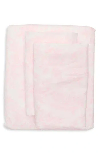 Maison Des Fleurs Floral Microfiber Sheet Set In Pink