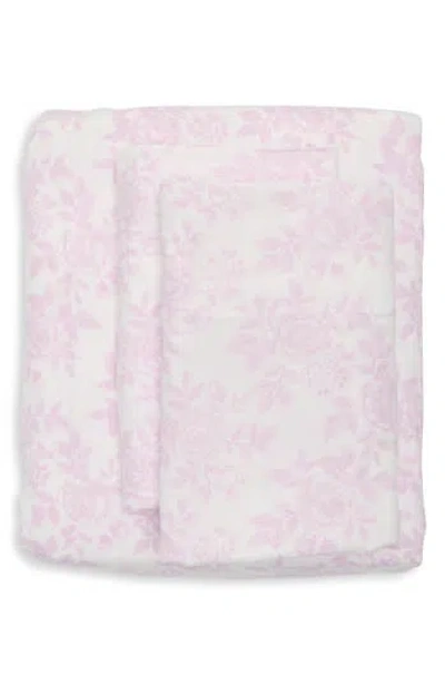 Maison Des Fleurs Floral Microfiber Sheet Set In Purple