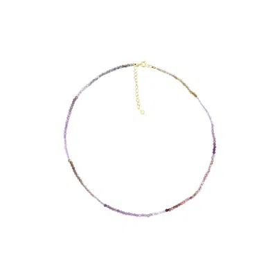 Maison Des Nus Women's Ombré Elegance Necklace: Garnet, Aquamarine, Amethyst