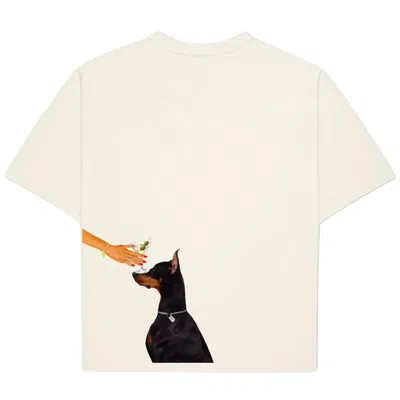 Maison Des Nus Women's White / Neutrals Doberman T-shirt