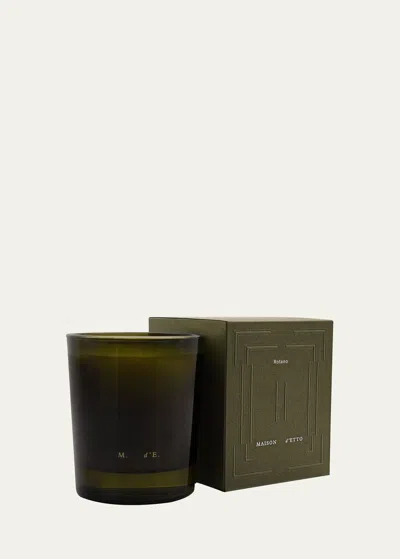 Maison D'etto Rotano Candle, 275 G In Green