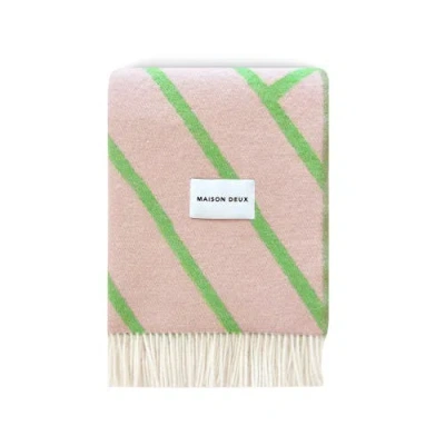 Maison Deux Blanket Lines Pink / Apple 4.25 X 6.5ft