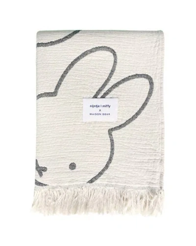 Maison Deux Blanket Lines Pink / Apple 4.25 X 6.5ft In Animal Print