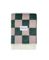 Maison Deux Checkerboard Blanket, 4.25' X 6.5' In Green