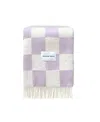Maison Deux Checkerboard Blanket, 4.25' X 6.5' In Purple