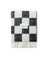 Maison Deux Checkerboard Blanket, 4.25' X 6.5' In White
