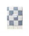 Maison Deux Checkerboard Blanket, 51" L X 78" W In Blue