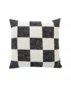 Maison Deux Checkerboard Cushion Cover, 19.6 L X 19.6 W In Black