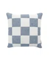 Maison Deux Checkerboard Cushion Cover, 19.6 L X 19.6 W In Blue