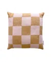 Maison Deux Checkerboard Cushion Cover, 19.6 L X 19.6 W In Brown