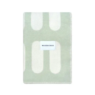 Maison Deux Cubics Blanket In Green