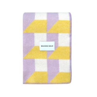Maison Deux Cubics Blanket In Multi