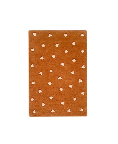 Maison Deux Hearts Rug 72 X 108 In Brown