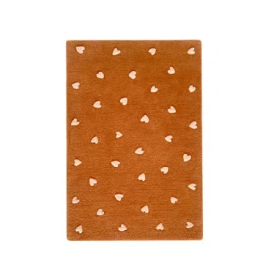 Maison Deux Hearts Rug In Brown