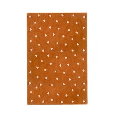 Maison Deux Hearts Rug In Brown