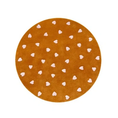 Maison Deux Hearts Rug In Yellow
