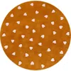 Maison Deux Hearts Wool Rug In Brown/pink