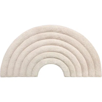 Maison Deux Kids' Rainbow Wool Rug In Off White