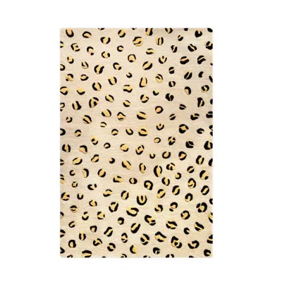 Maison Deux Leopard Rug In Yellow