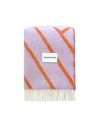 Maison Deux Lines Blanket, 51 L X 78 W