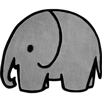 Maison Deux Olifant Elephant Rug In Gray