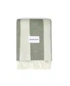 Maison Deux Rough Stripe Agave Blanket, 51 L X 78 W