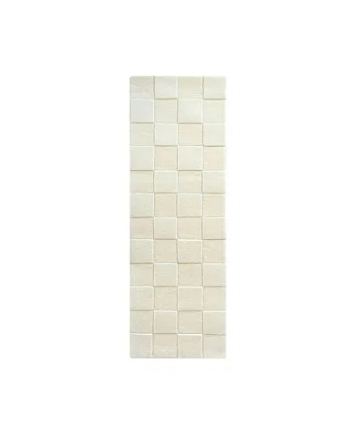 Maison Deux Rug Checkerboard 3.9 X 5.9 Ft In White