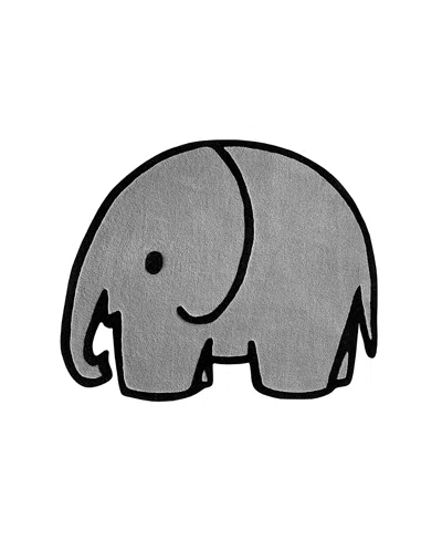 Maison Deux Rug Olifant Elephant Print 3.3 X 2.7 Ft