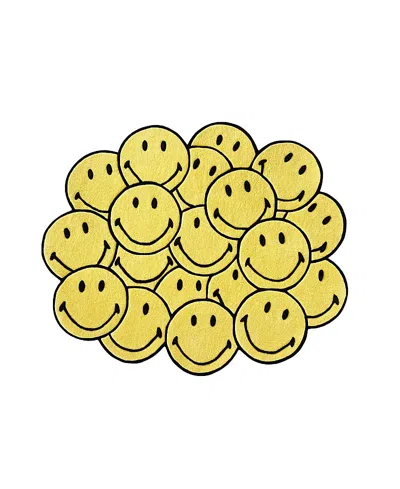 Maison Deux Smiley Rug 72 X 30 In Yellow