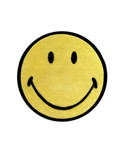 Maison Deux Smiley Rug In Yellow