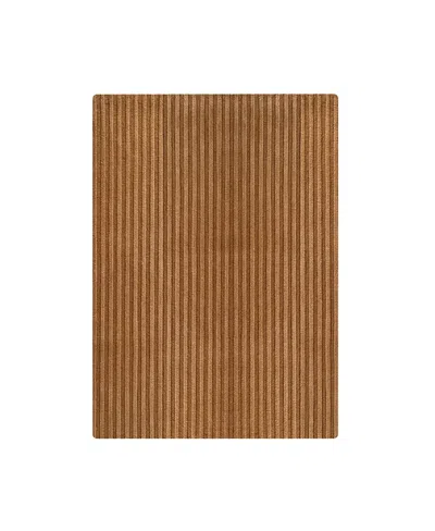 Maison Deux Solid Stripe Rug 48 X 72 In Brown