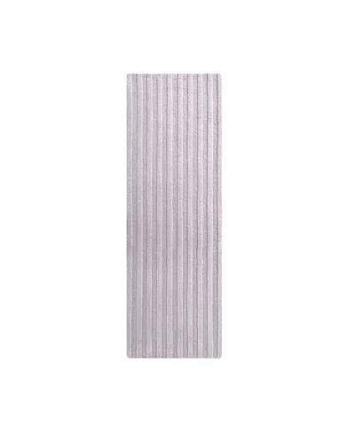Maison Deux Solid Stripe Rug 48 X 72 In Purple