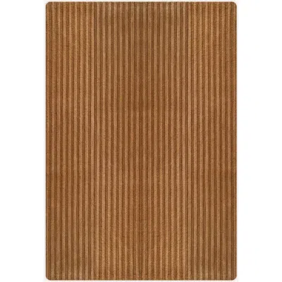 Maison Deux Solid Stripe Rug In Brown