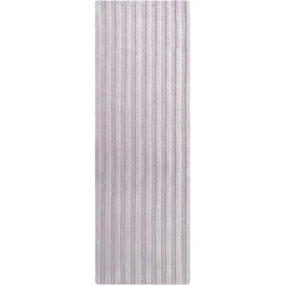 Maison Deux Solid Stripe Rug In Purple