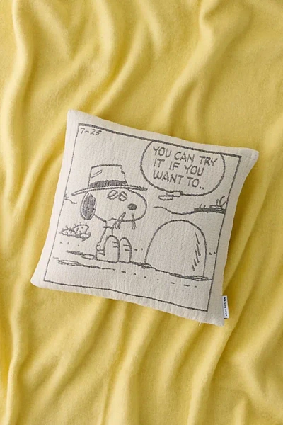 Maison Deux X Peanuts Rock Wool Fleece Throw Pillow Case In White At Urban Outfitters In Multi