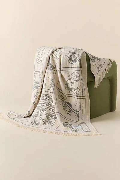 Maison Deux X Peanuts Snoopy Desert Comic Strip Throw Blanket In White At Urban Outfitters