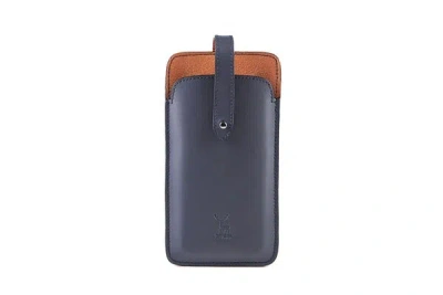Maison Eli Rose Gold Hands-free Phone & Coin Holder Blue