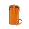 Maison Eli Rose Gold Hands-free Phone & Coin Holder Orange In Rose Gold