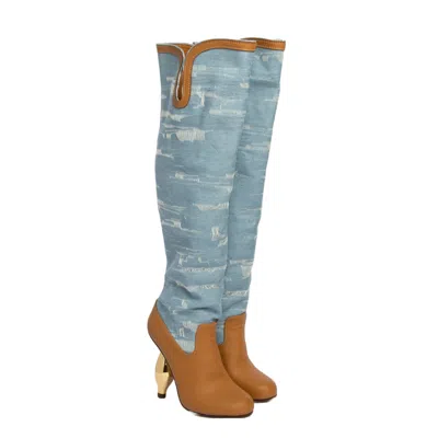 Maison Eli Women's Aurelia Boots - Blue In Multi