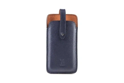 Maison Eli Women's Blue Hands-free Phone & Cards Holder Smooth Navy