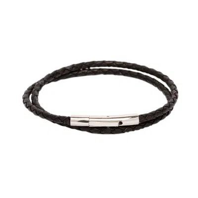 Maison Eli Women's Double Leather Bracelet Black