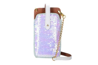 Maison Eli Women's Hands-free Phone & Cards Holder Turquoise White