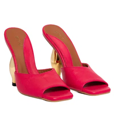 Maison Eli Women's Orange Vivien Pumps - Fuscia In Pink