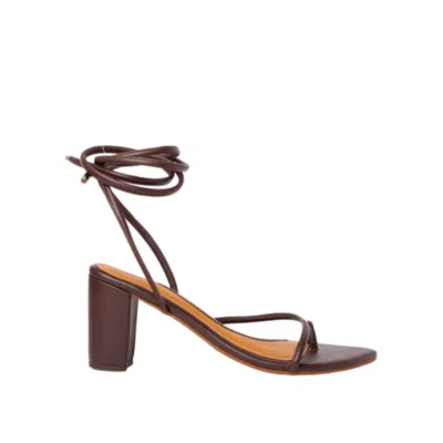 Maison Eli Women's Red Thebes Heels Crimson In Brown